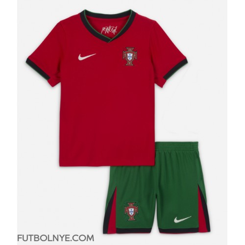 Camiseta Portugal Primera Equipación para niños Eurocopa 2024 manga corta (+ pantalones cortos)